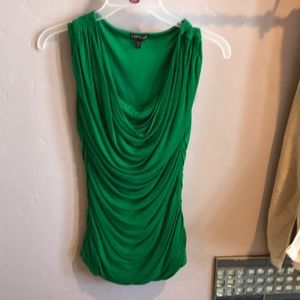 Green rouched tank